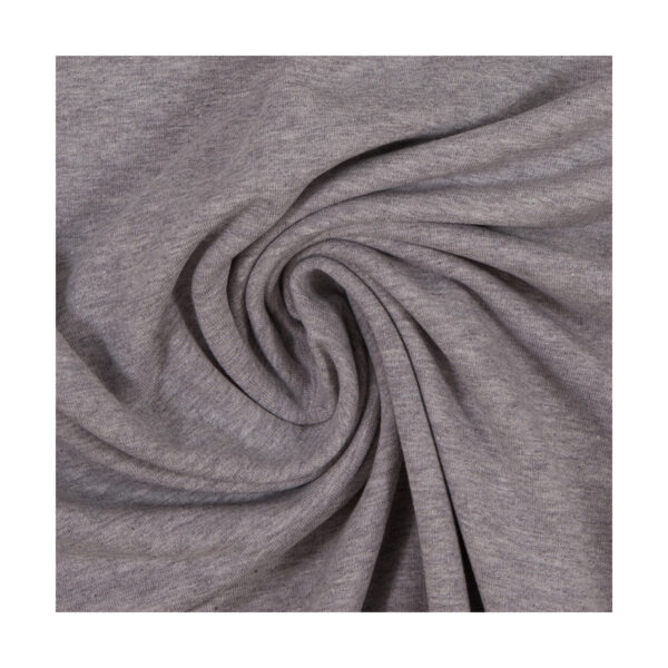 14.12EUR/m - Baumwolljersey meliert - Jersey uni melange - Vanessa - Swafing - hellgrau