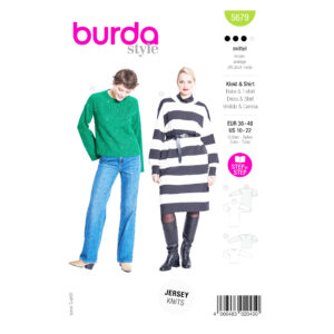 Burda Style Schnittmuster Nr. 5679 - Pullover oder Pulloverkleid