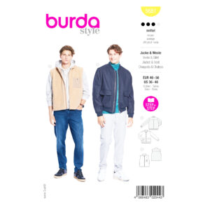 Burda Style Schnittmuster - Herrenjacke - Blouson - Weste - Nr. 5681