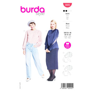 Burda Style Schnittmuster Nr. 5685 - Bluse mit raffiniertem Halsausschnitt