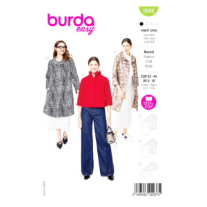 Burda Style Schnittmuster Nr. 5688 - leichte Damenjacke oder Damenmantel
