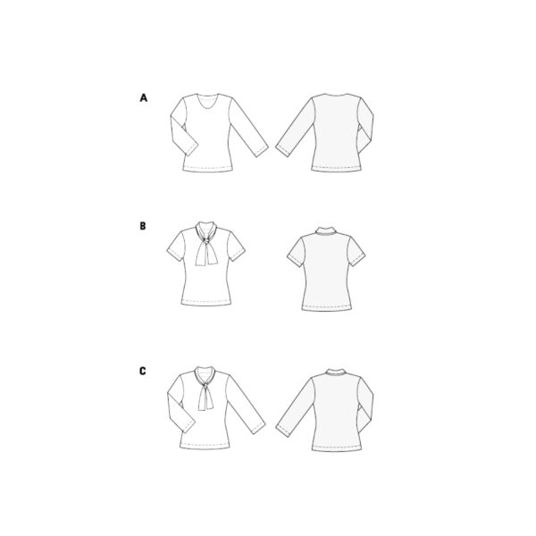 Burda Style Schnittmuster Nr. 5689 -Damenshirt mit Schleife – Bild 9