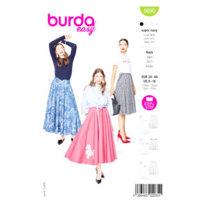 Burda Style Schnittmuster Nr. 5690 - Tellerrock mit variablem Bund