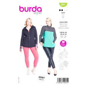 Burda Style Schnittmuster Nr. 5691 - Damenpullover oder Sweatjacke