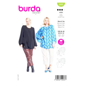 Burda Style Schnittmuster Nr. 5692 - Bluse mit Faltenüberwurf