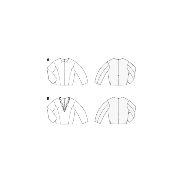 Burda Style Schnittmuster Nr. 5697 - schlichte kurze Bluse ohne Kragen – Bild 8