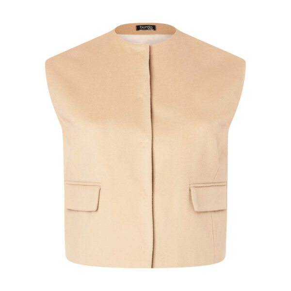Burda Style Schnittmuster Nr. 5698 - kurze Damenjacke - Damenweste – Bild 3