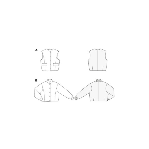Burda Style Schnittmuster Nr. 5698 - kurze Damenjacke - Damenweste – Bild 8