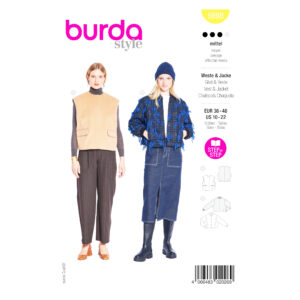 Burda Style Schnittmuster Nr. 5698 - kurze Damenjacke - Damenweste