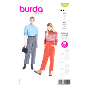 Burda Style Schnittmuster Nr. 5699 - Bundfaltenhose für Damen