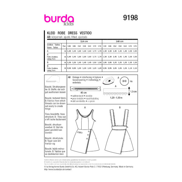 Burda Style Schnittmuster - Trägerrock, Shirtkleid - Teens - Nr.9198 – Bild 9