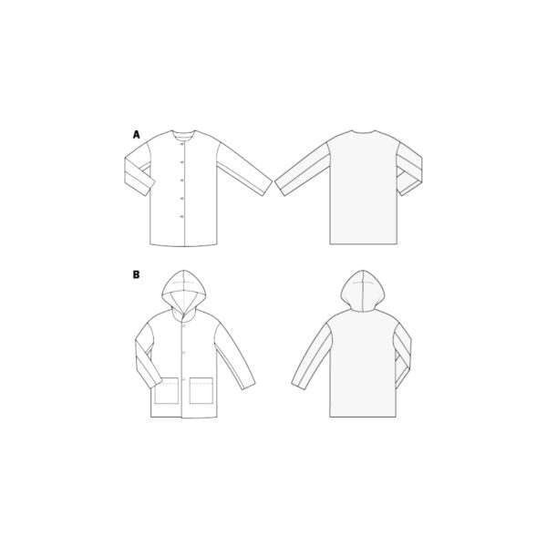 Burda Kids Schnittmuster Nr. 9207 - Oversizejacke für Kids – Bild 7