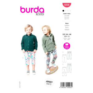 Burda Kids Schnittmuster Nr. 9208 – legere Legging & Freizeithose für Kinder