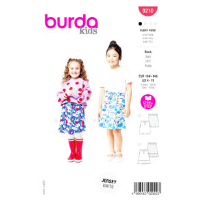 Burda Kids Schnittmuster Nr. 9210 – Rock mit Tunnelzugbund für Kinder
