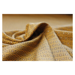 17.80EUR/ 1m - Jersey - Interlock - Glitterpunkte - Senfgelb
