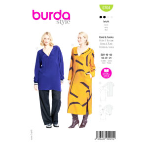 Burda Style Schnittmuster Nr. 5704 - legeres Kleid oder Longbluse
