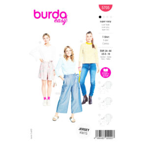 Burda Style Schnittmuster Nr. 5705 - schlichtes Basic-Shirt für Damen