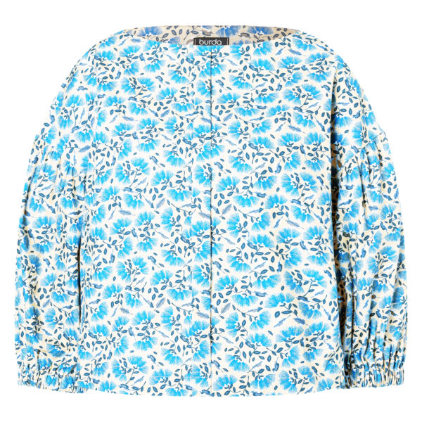Burda Easy Schnittmuster Nr. 5709 - schlichtes Bluse mit voluminösem Ärmel – Bild 3