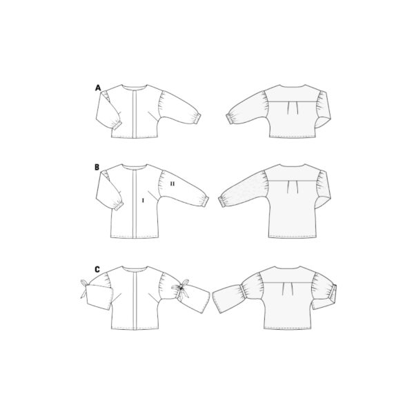 Burda Easy Schnittmuster Nr. 5709 - schlichtes Bluse mit voluminösem Ärmel – Bild 9