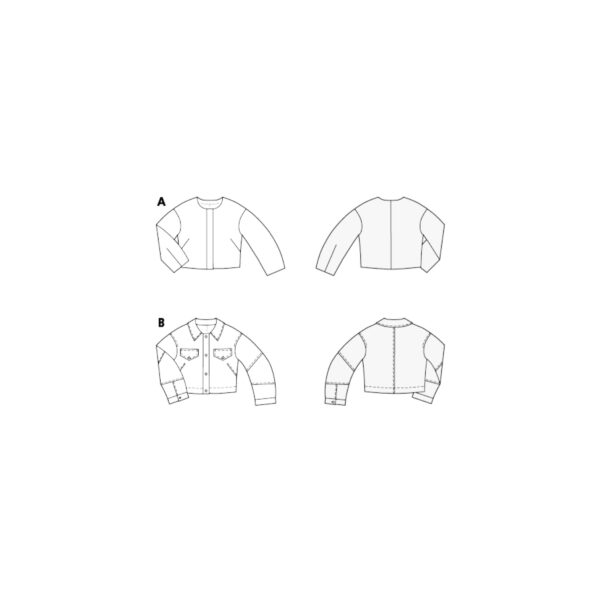 Burda Style Schnittmuster Nr. 5711 - kurze Damenjacke - Jeansjacke – Bild 8