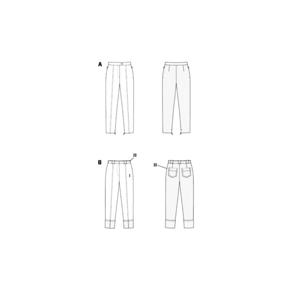 Burda Style Schnittmuster Nr. 5712 - schmale Damenhose mit Bügelfaltennaht – Bild 8