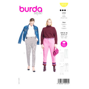 Burda Style Schnittmuster Nr. 5712 - schmale Damenhose mit Bügelfaltennaht