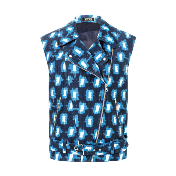 Burda Style Schnittmuster Nr. 5714 - Damenweste mit Reverskragen und diagonalem Verschluss – Bild 3