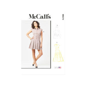 McCall’s Schnittmuster M8576 – geknöpftes Kleid mit Faltenrock