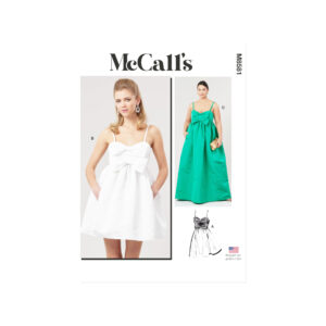McCalls Schnittmuster M8581 - voluminöses Abendkleid mit Spagettiträgern