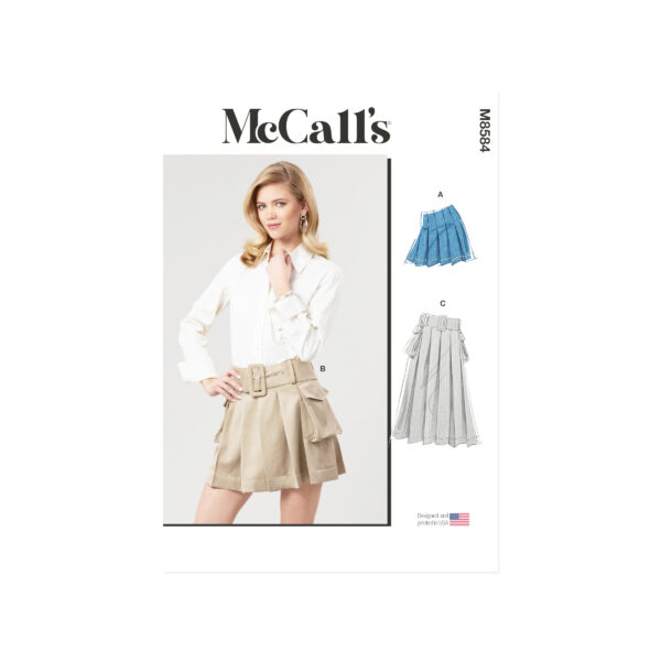 McCall’s Schnittmuster M8584 – ausgefallenes Rockmodell in verschiedenen Längen