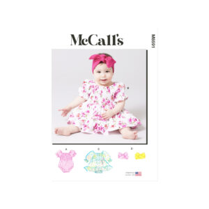 McCalls Schnittmuster M8591 - Babykombination - Kleid - Strambler - Haarband