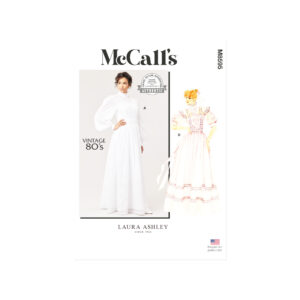 McCalls Schnittmuster M8595 - Vintage - langes Kleid im Stil der 80er Jahre