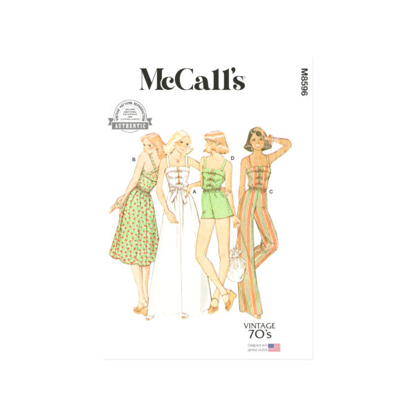 McCalls Schnittmuster M8596 - Vintage - Kleid oder Overall aus den 70er Jahren