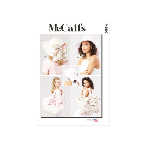 McCalls Schnittmuster M8597 - Taschen und Sommerhüte für Damen