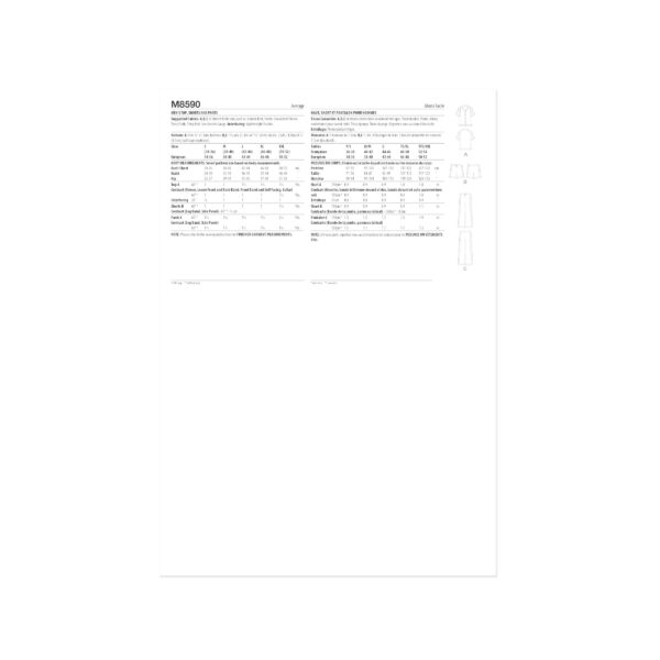 McCalls Schnittmuster M8590 - Herrenfreizeit Anzug - 2 Hosenvarianten – Bild 8