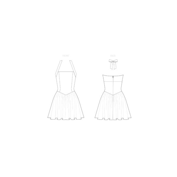 McCalls Schnittmuster M8578 - ausgefallenes - schulterfreies Minikleid – Bild 5