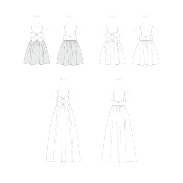 McCalls Schnittmuster M8581 - voluminöses Abendkleid mit Spagettiträgern – Bild 8