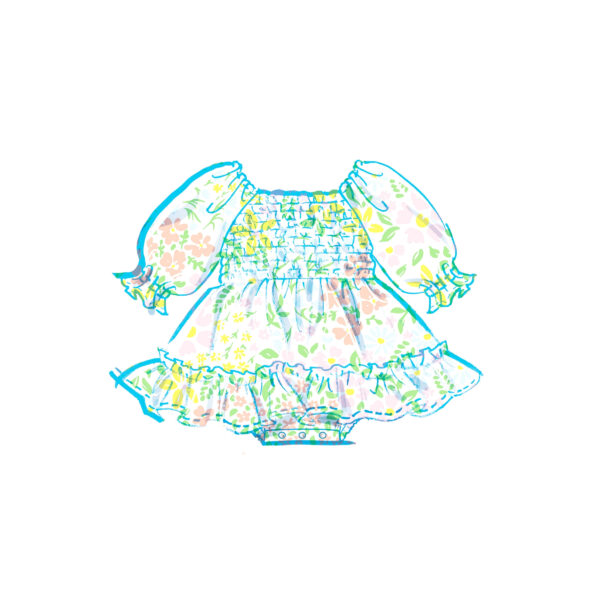 McCalls Schnittmuster M8591 - Babykombination - Kleid - Strambler - Haarband – Bild 3