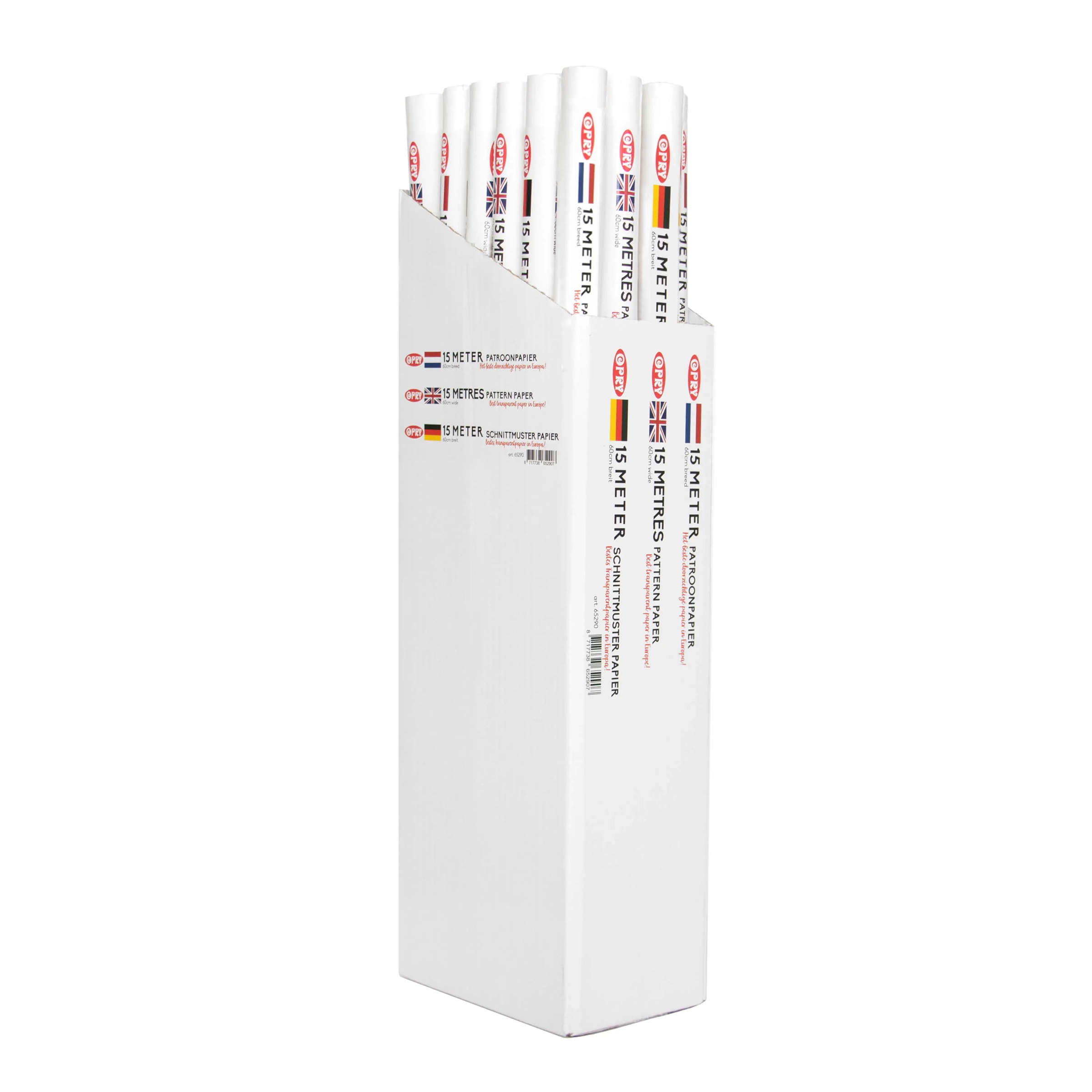 2x Opry Schnittmusterpapier - Seidenpapier - Blanco - transparent - 0,6m x 15m – Bild 3