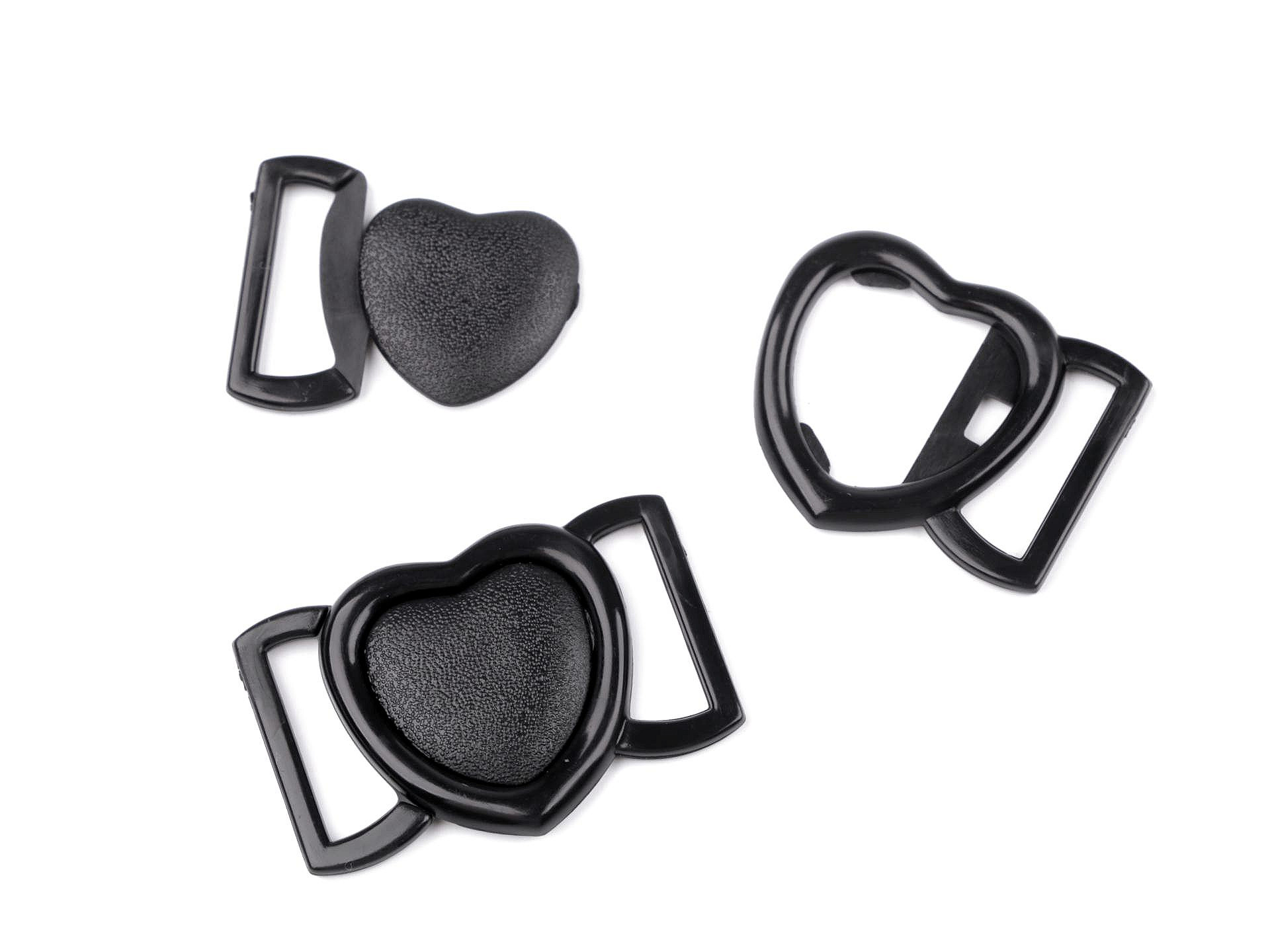 1.65 EUR/Stck.- 2 x Verschluss für Bikini - Herzform - Breite 20 mm - Kunststoff – Bild 4