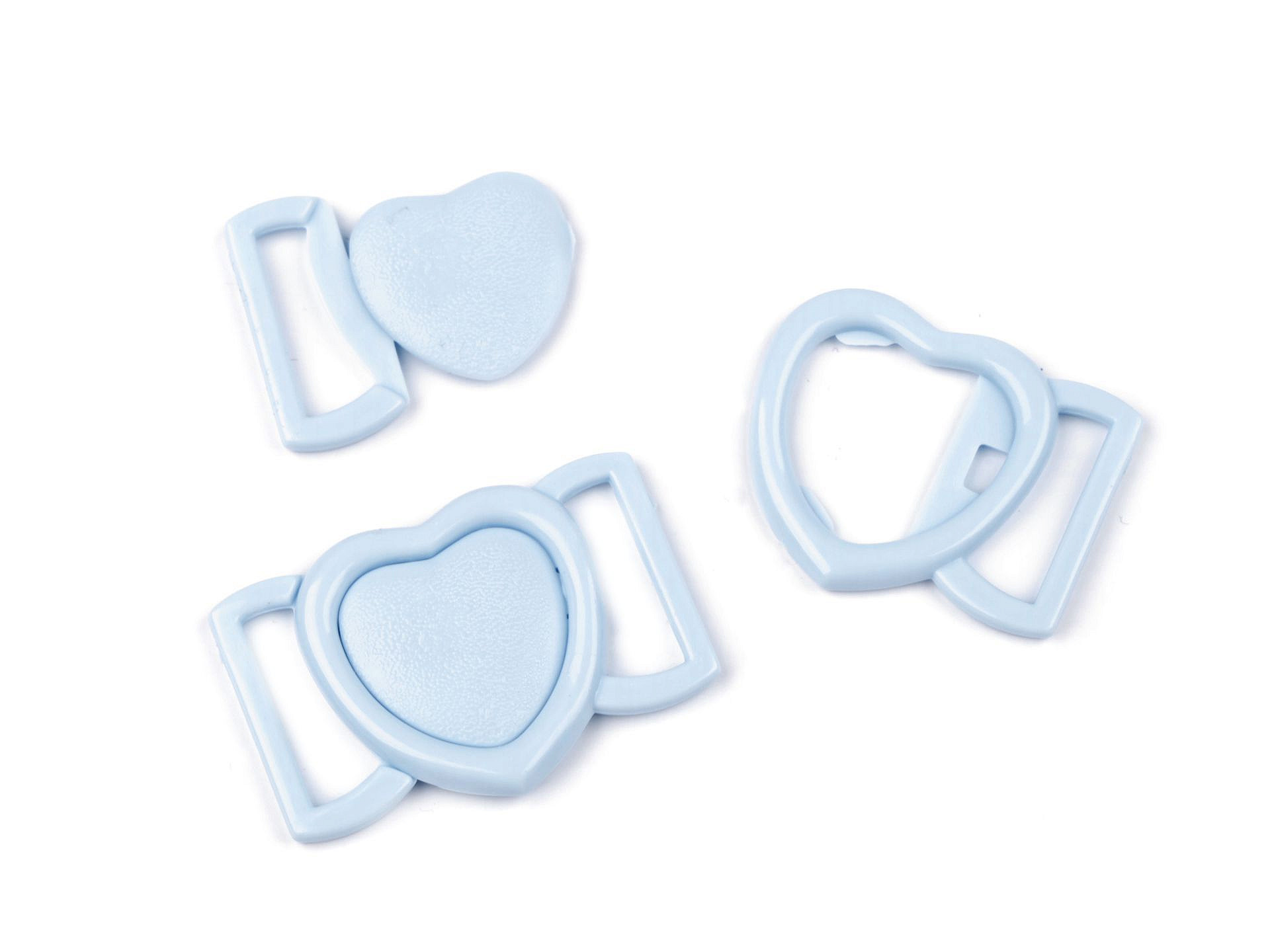 1.65 EUR/Stck.- 2 x Verschluss für Bikini - Herzform - Breite 20 mm - Kunststoff – Bild 7