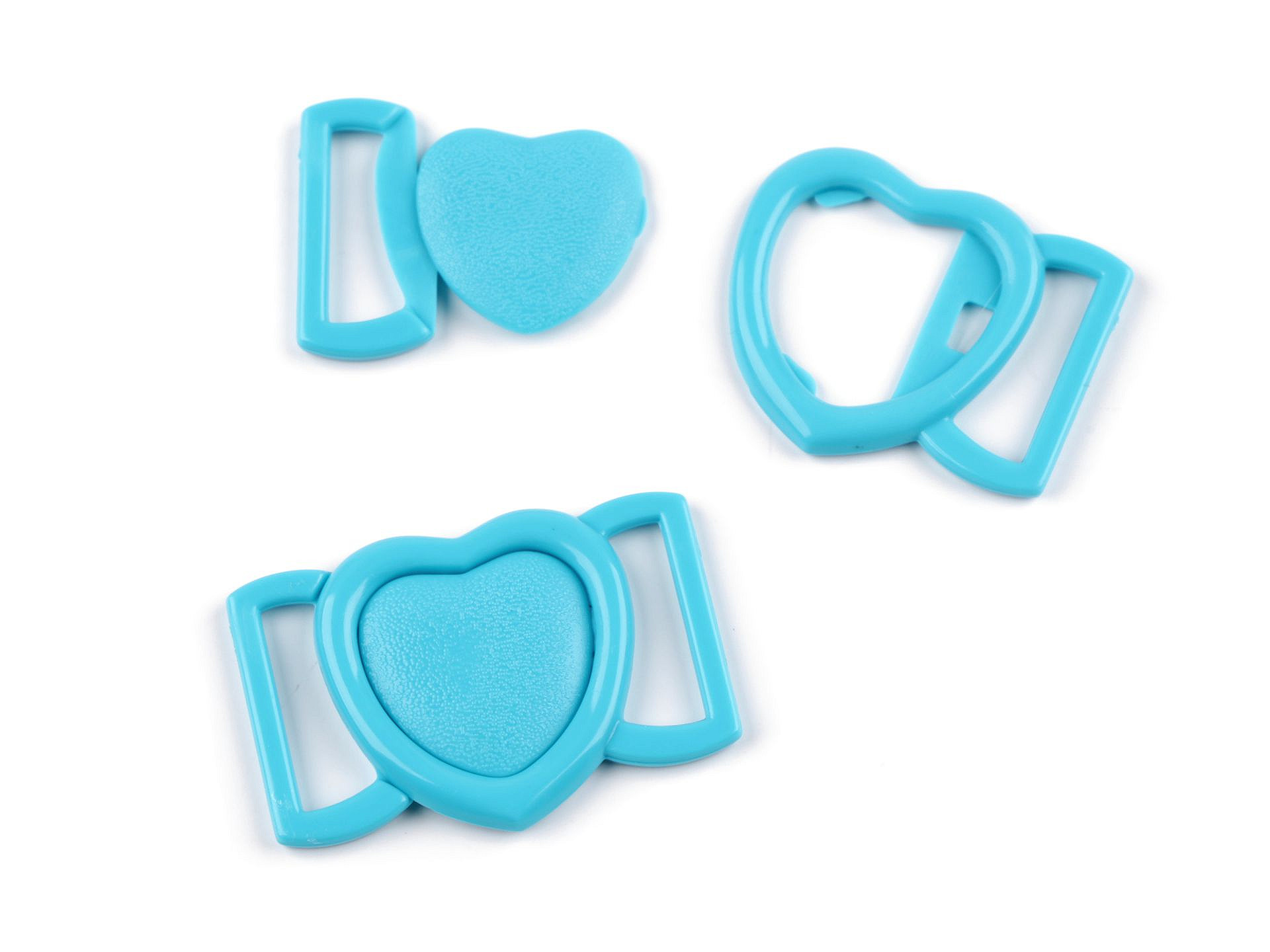 1.65 EUR/Stck.- 2 x Verschluss für Bikini - Herzform - Breite 20 mm - Kunststoff – Bild 8