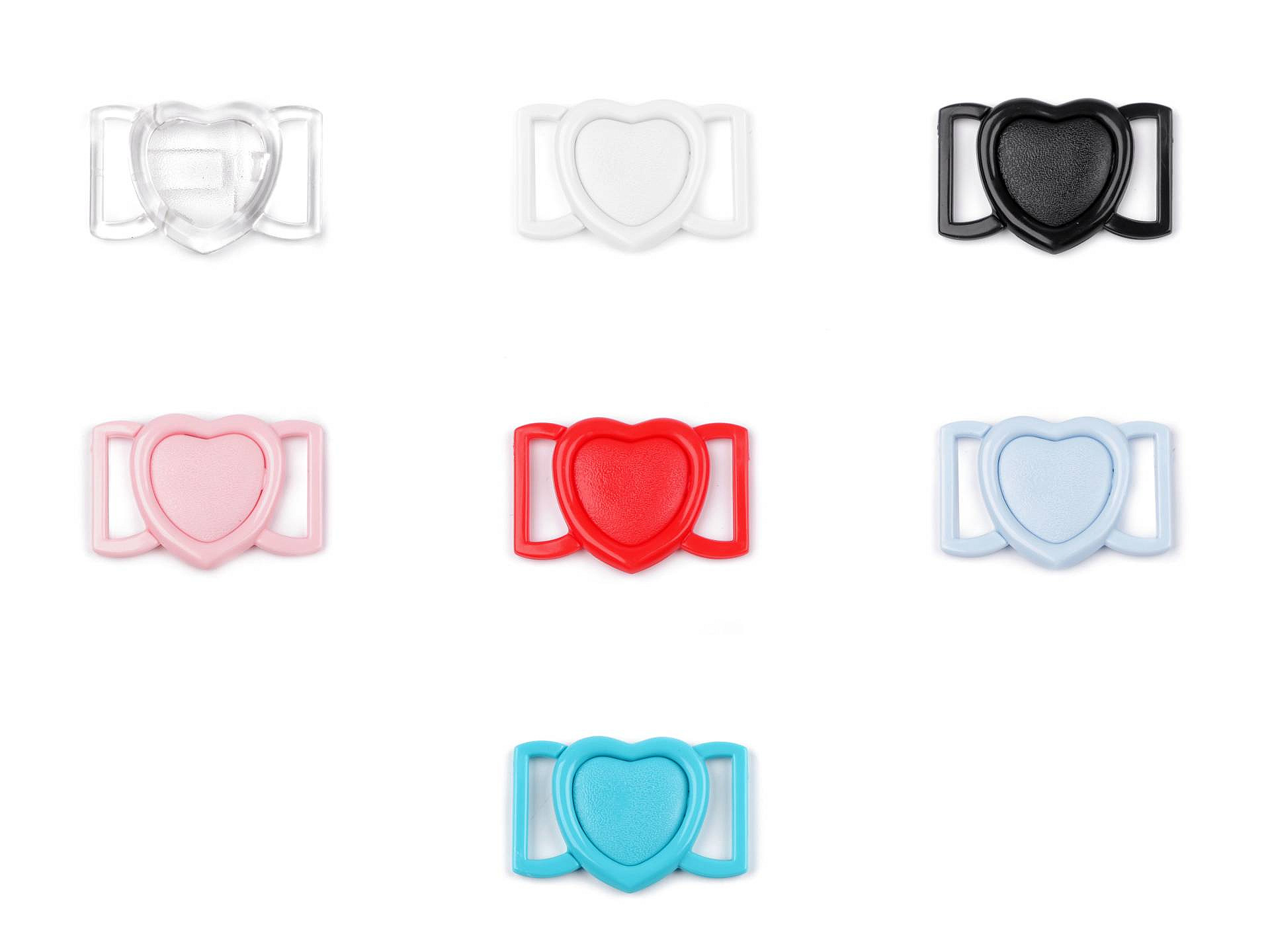 1.65 EUR/Stck.- 2 x Verschluss für Bikini - Herzform - Breite 20 mm - Kunststoff