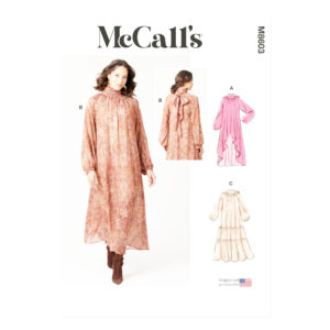 McCall’s Schnittmuster M8603 – langes legeres Kleid mit Rollkragen, modernes Damenkleid