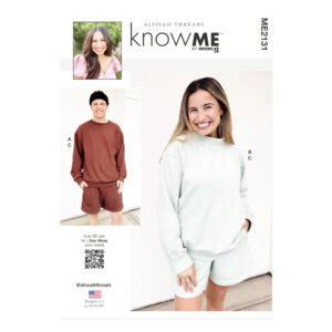knowME Schnittmuster ME2131 – Unisex Sweatshirt und Shorts im modernen Freizeitlook