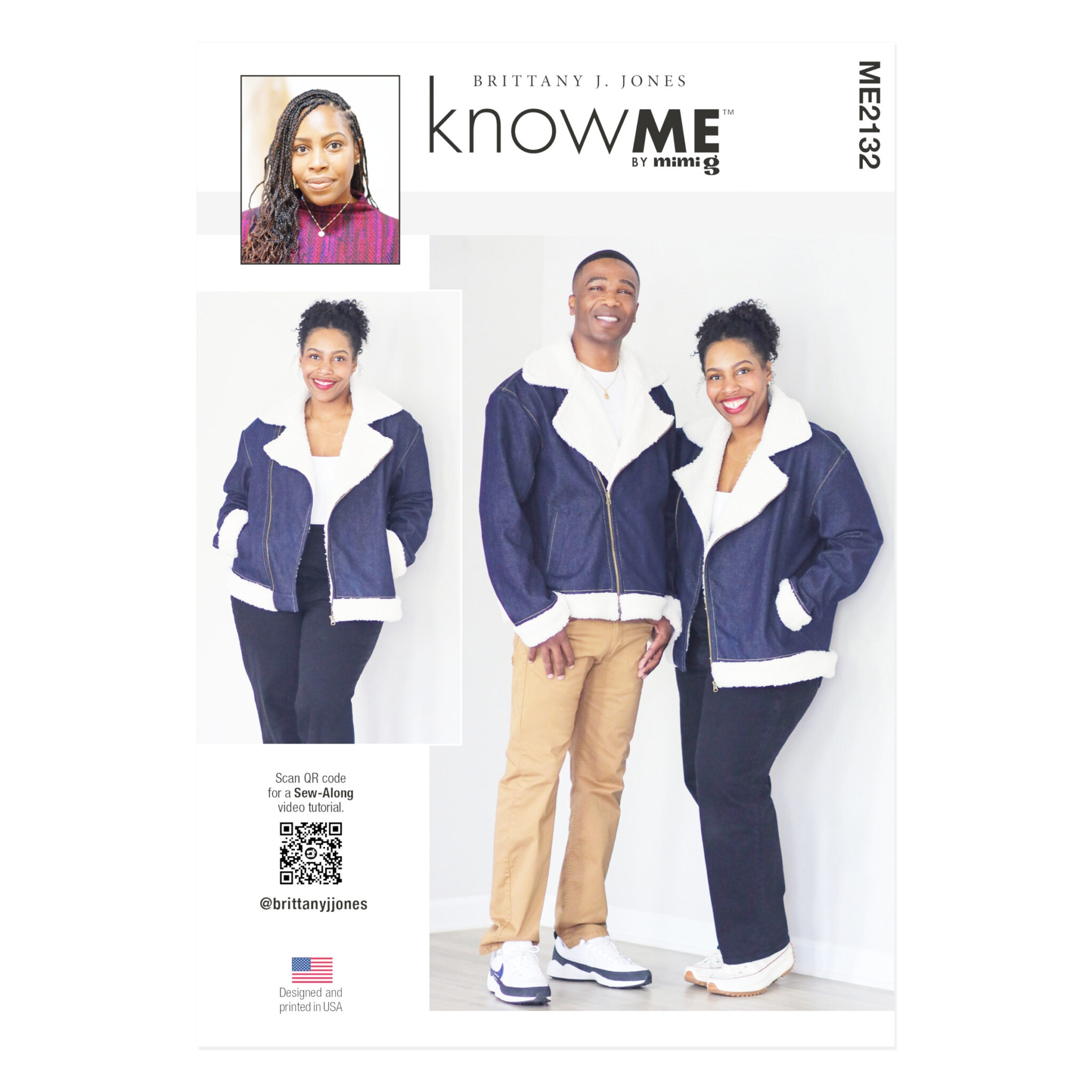 knowME Schnittmuster - ME2132 - Unisex - gefütterte Jeansjacke
