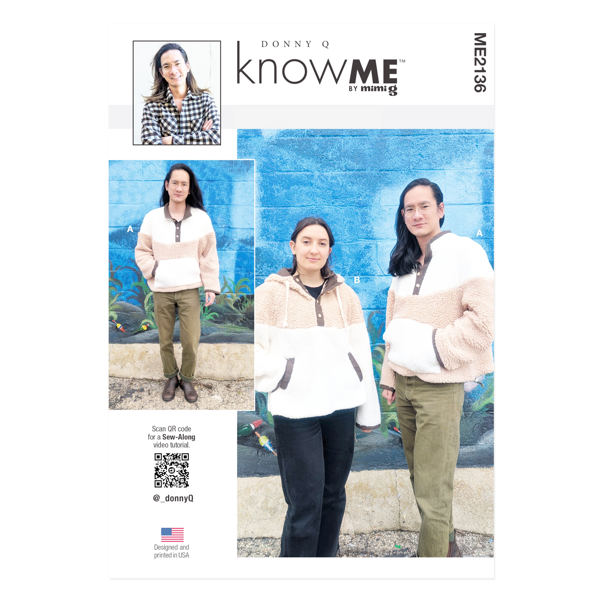 knowME Schnittmuster ME2136 – Unisex Plüschpullover, kuscheliger Sweater