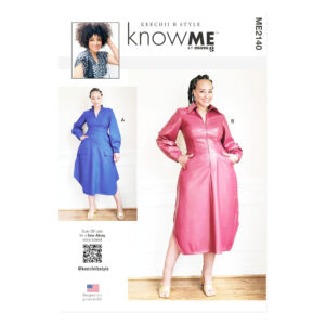 knowME Schnittmuster ME2140 – extravagantes Kleid mit Reißverschluss, modernes Damenkleid