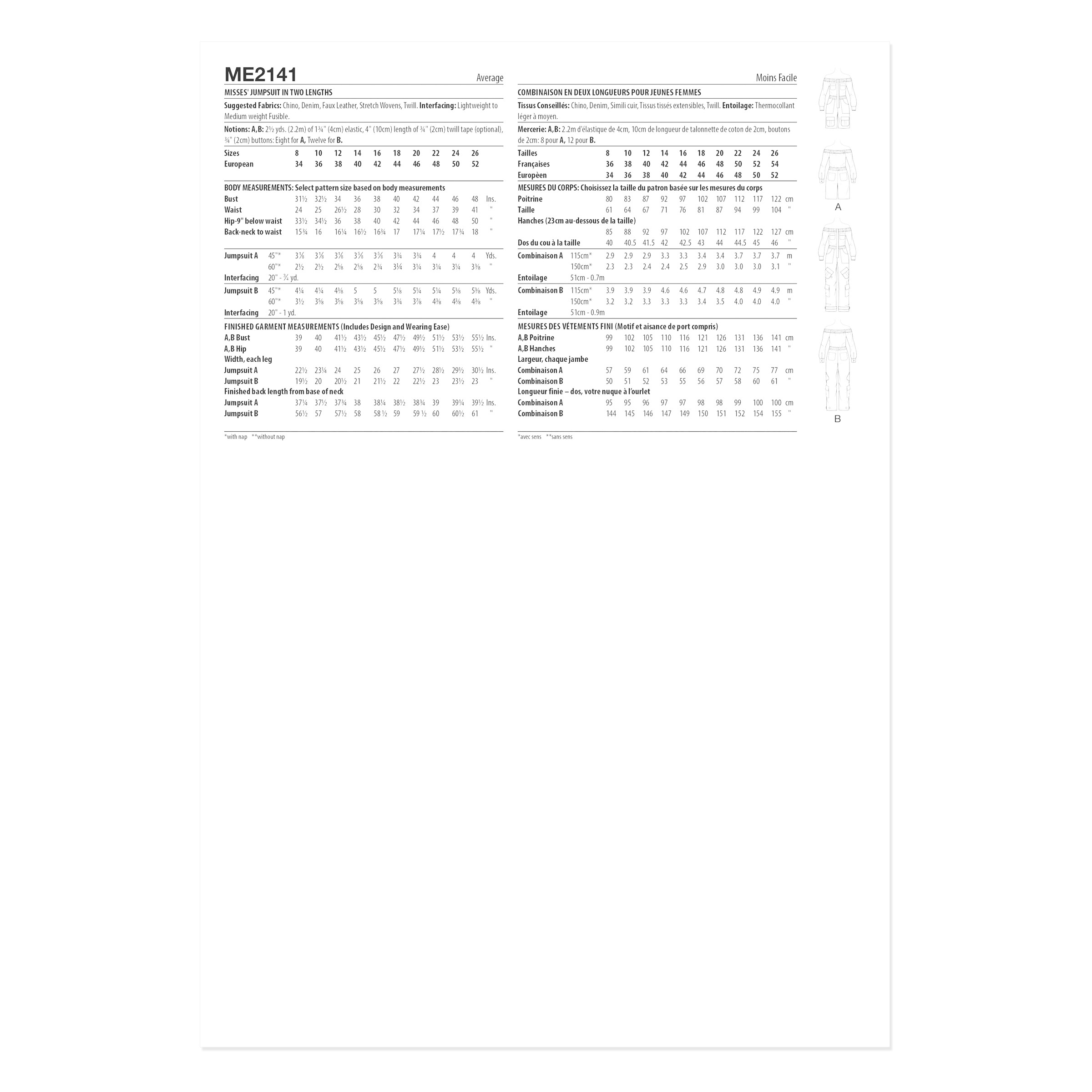 knowME Schnittmuster - ME2141 - Damenoverall - sportlich elegant – Bild 7