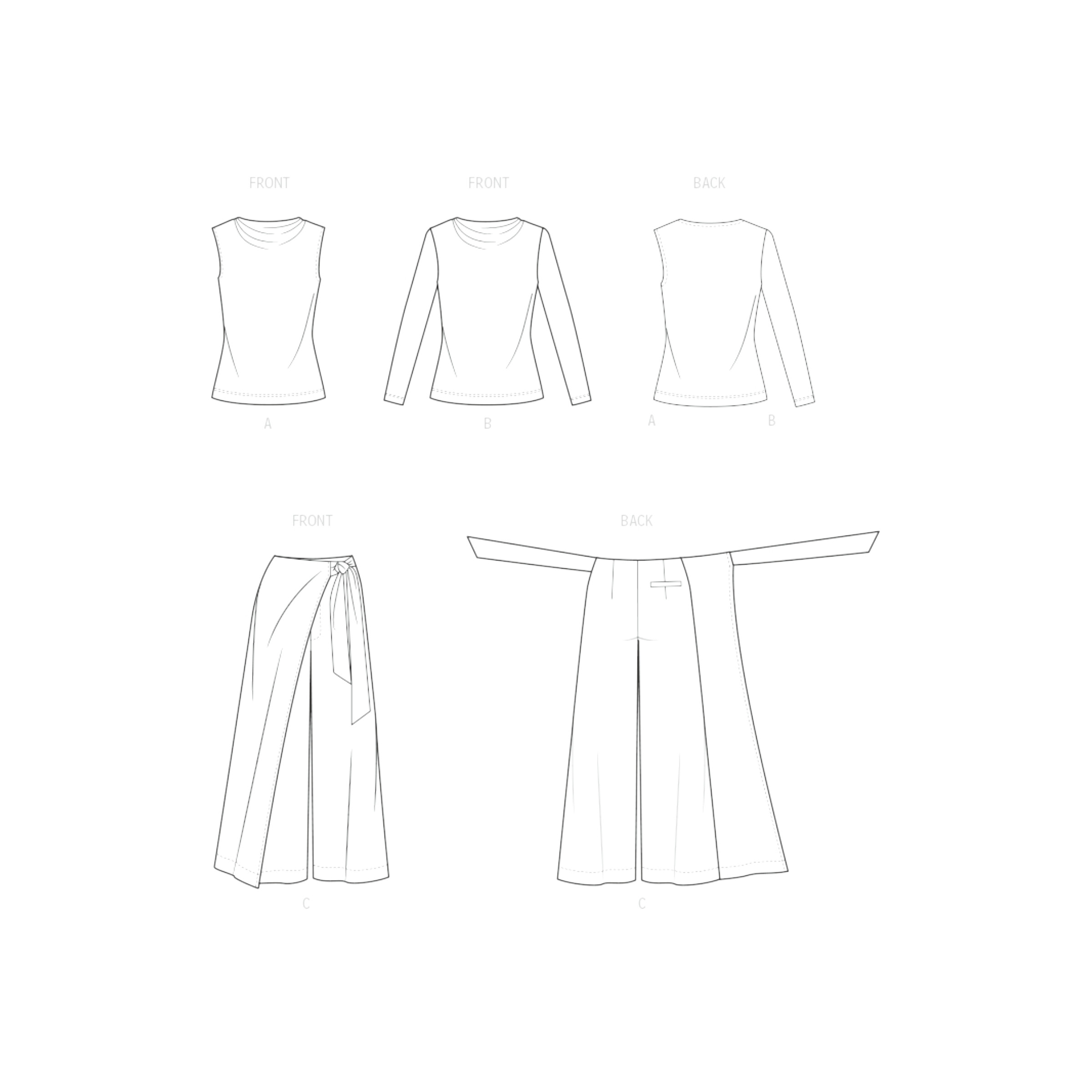 knowME Schnittmuster - ME2134 - Shirt und Wickelhose Damen – Bild 7